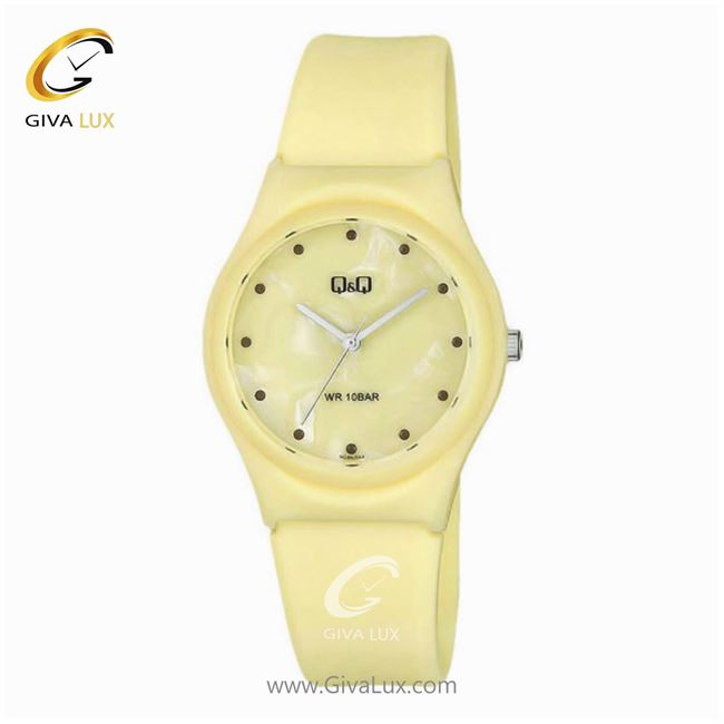 ساعت مچی اسپرت بند پی یو زرد کیو اند کیو VQ86J044Y