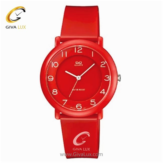 ساعت مچی اسپرت بند پی یو عقربه ای قرمز کیو اند کیو VQ94J024Y