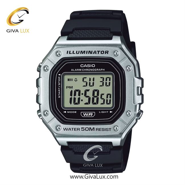 ساعت مچی اورجینال مردانه کاسیو Casio نقره ای | مشکی| مشکی| کد رفرنس W-218HM-7AVDF