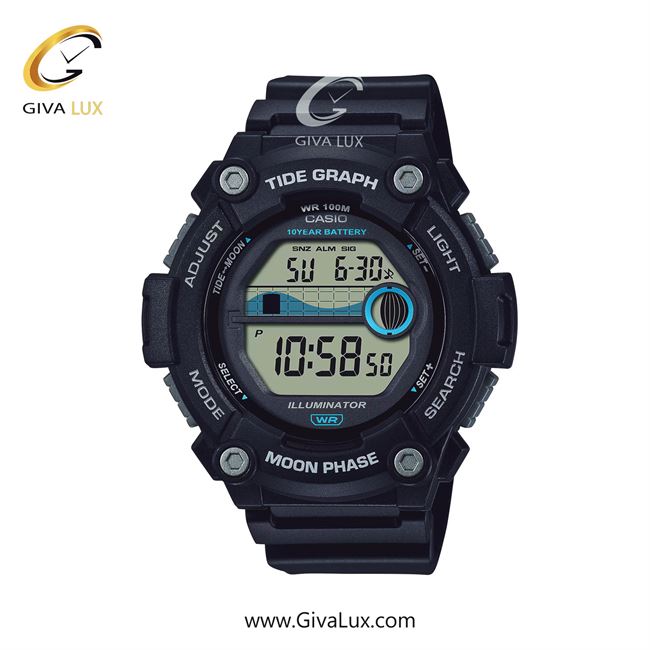 ساعت مچی اورجینال مردانه کاسیو Casio مشکی | مشکی| مشکی| کد رفرنس WS-1300H-1AVDF