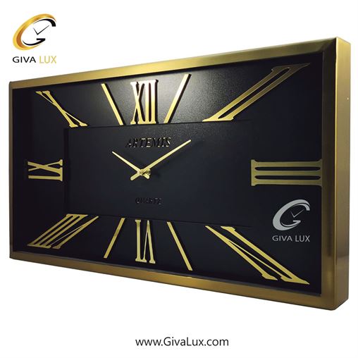 ساعت دیواری اورجینال آرتمیس آلیاژ فلزی مشکی| کد رفرنس 12741، مدل: 2027SilverBlack 2027-Gold-Black-2.jpg