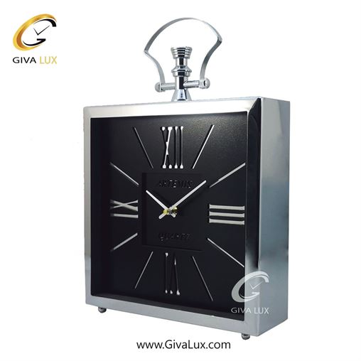 ساعت رومیزی آلیاژ فلزی| 2030-Silver-Black-2.jpg