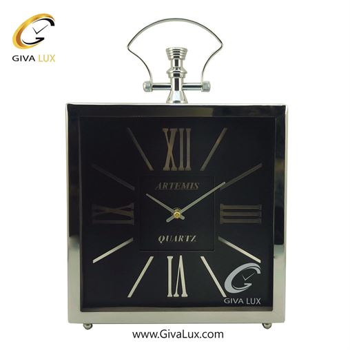ساعت رومیزی آلیاژ فلزی| 2030-Silver-Black.jpg