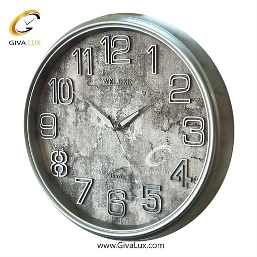 ساعت دیواری اورجینال ولدر PVC سفید| کد رفرنس 637 637-2.jpg