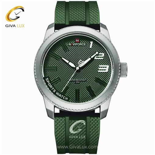ساعت مچی مردانه بند پی یو زرد نوی فورس NF9202 9202GN.jpg