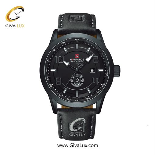 ساعت مچی مردانه تک موتوره بند پی یو مشکی ناوی فورس (نیوی فورس) NF9229 B/GY/GY  963_BGYGY.jpg