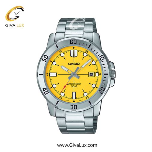 ساعت مچی اورجینال مردانه کاسیو Casio نقره ای | نقره ای| زرد| کد رفرنس MTP-VD01D-9EV MTP-VD01D-9EV.jpg